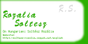 rozalia soltesz business card